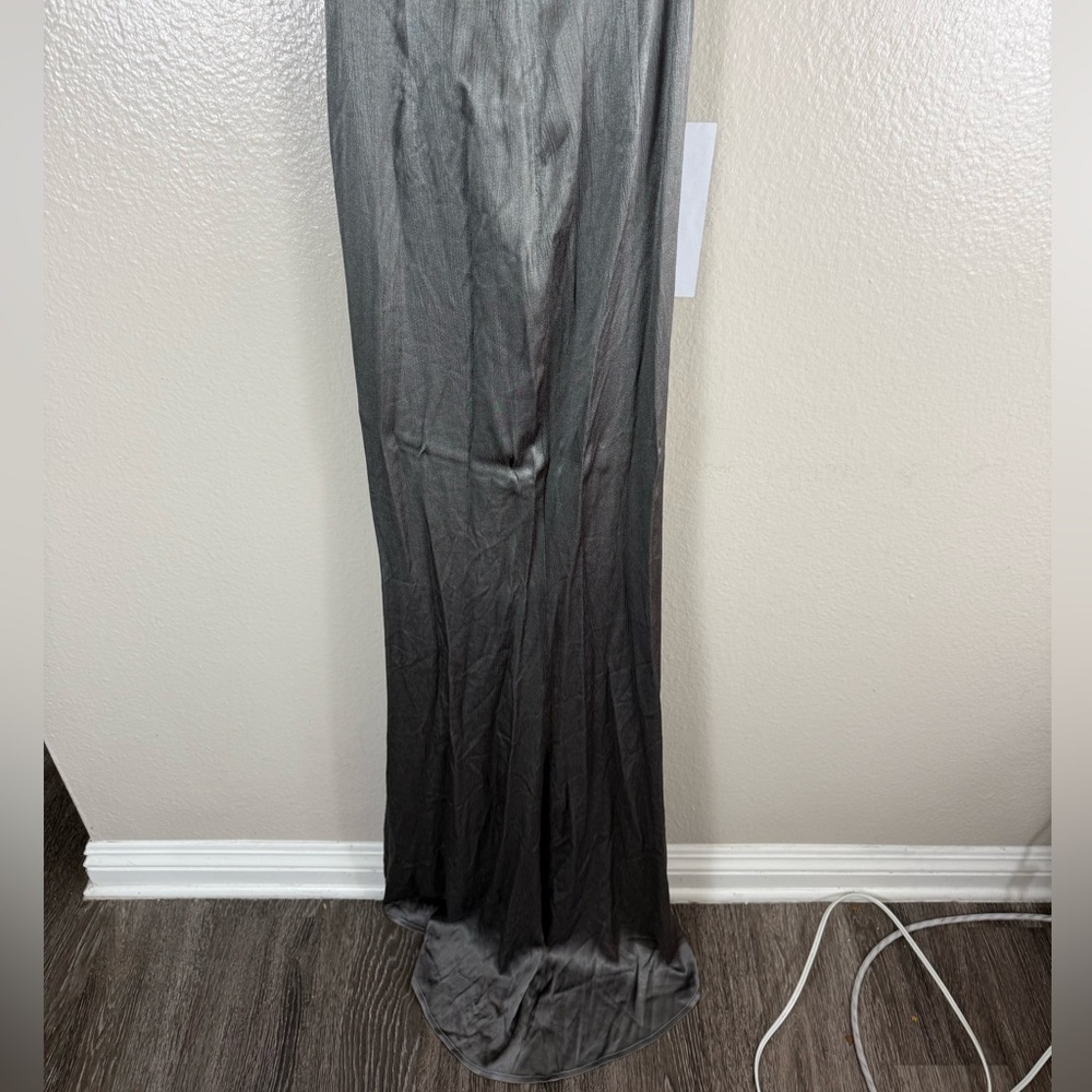 Michael Costello Gray Silver Maxi Gown - Picture 5 of 9